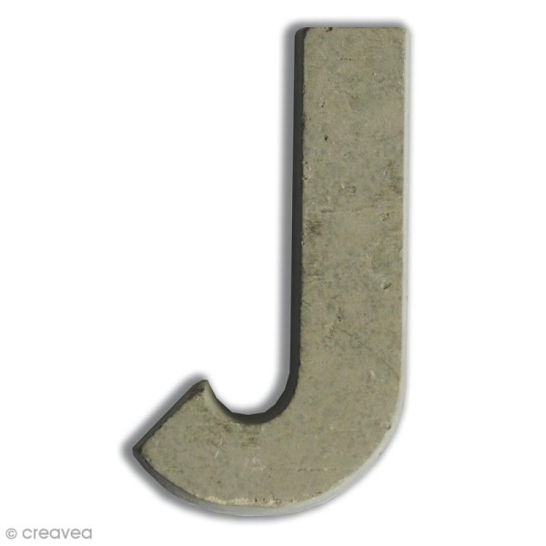 Lettre béton J - 7,5 cm - Photo n°1