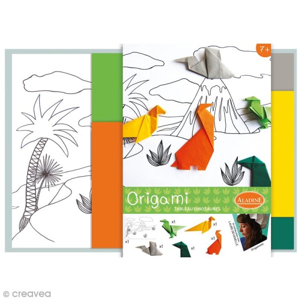 Kit Origami - Tableau dinosaures - Photo n°1