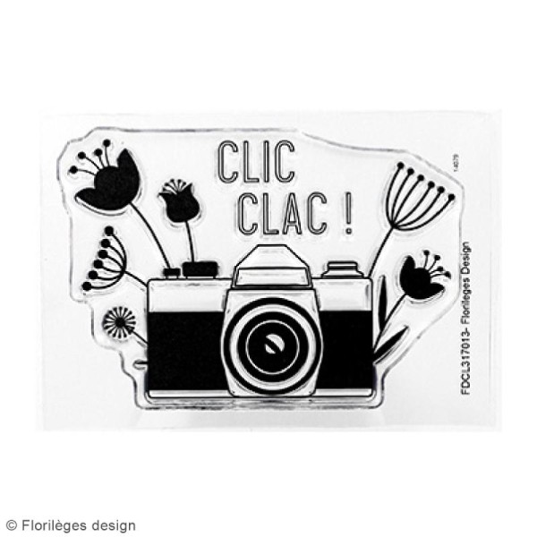 Tampon clear Florilèges Design - Clic clac Flowers - 65 x 45 mm - Photo n°2