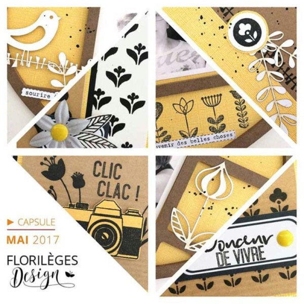 Tampon clear Florilèges Design - Clic clac Flowers - 65 x 45 mm - Photo n°3