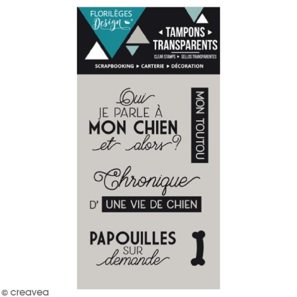 Tampons clear Florilèges Design - Une vie de chien - 5 pcs - Photo n°1