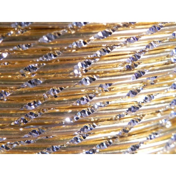 2 Mètres fil aluminium ciselé doré clair 2mm Oasis ® - Photo n°1