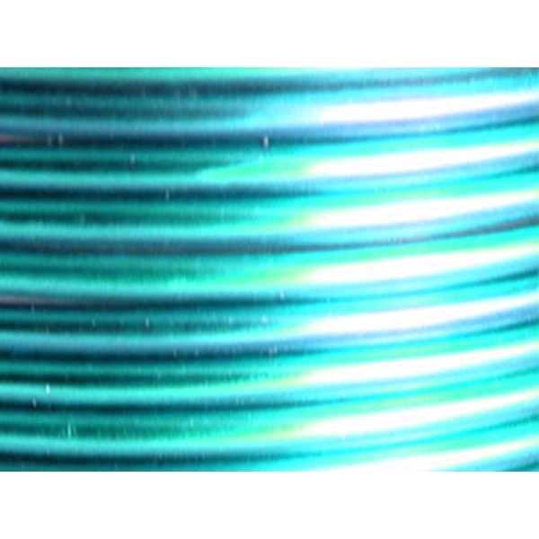 1 Mètre fil aluminium turquoise 4mm Oasis ® - Photo n°1