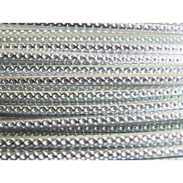 5 Mètres fil aluminium strié argent 2mm Oasis ® - Photo n°1