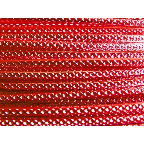 1 Mètre fil aluminium strié rouge 2mm Oasis ® - Photo n°1