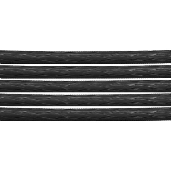10 Mètres de coton ciré Noir 2 mm - Photo n°1