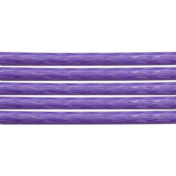 10 Mètres de coton ciré Violet 2 mm - Photo n°1