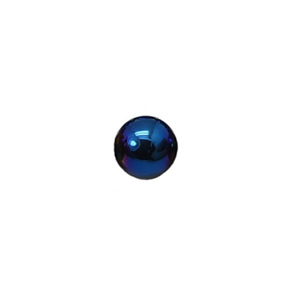 10 x Perle Hématite 4mm - Bleu - Photo n°1