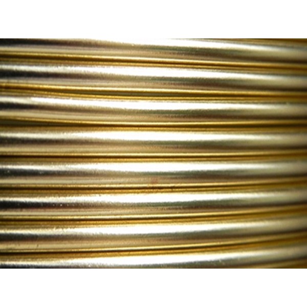 2 Mètres fil aluminium doré clair 4mm Oasis ® - Photo n°1