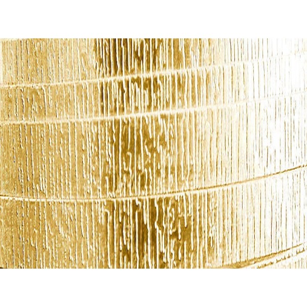 5 Mètres fil aluminium plat strié doré clair 20mm Oasis ® - Photo n°1