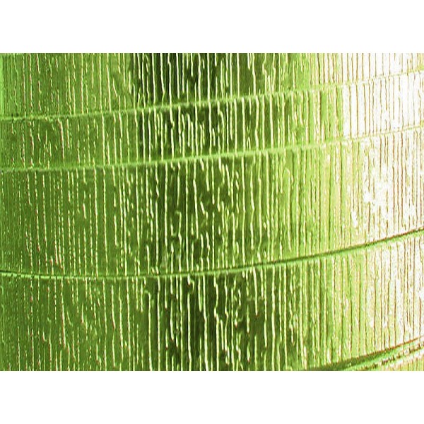 1 Mètre fil aluminium plat strié vert pomme 20mm Oasis ® - Photo n°1