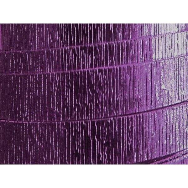 1 Mètre fil aluminium plat strié aubergine 20mm Oasis ® - Photo n°1