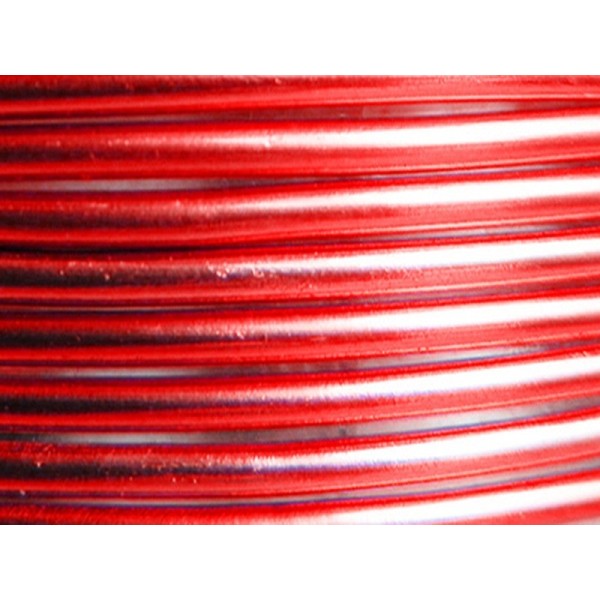 1 Mètre fil aluminium rouge 4mm Oasis ® - Photo n°1