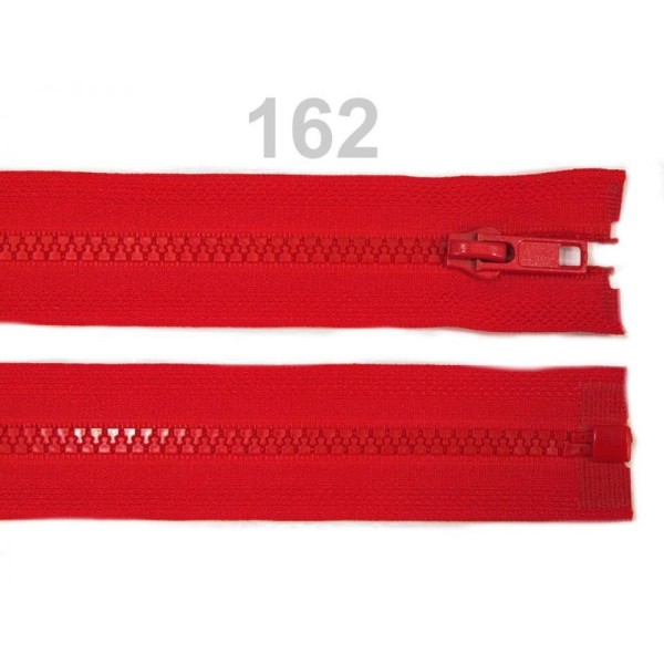 1pc 162 Rouge Coquelicot Glissière en Plastique de 5mm à bout Ouvert 95cm Veste, Parka, fermeture à - Photo n°1