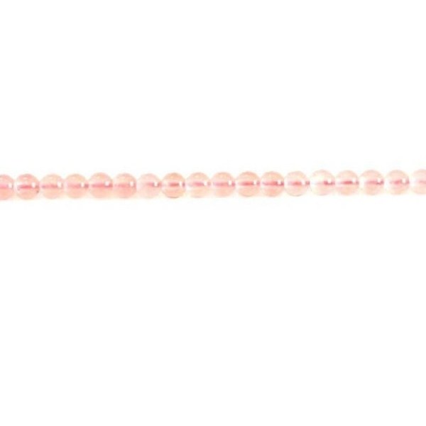 Quartz Rose pâle  : 20 perles rondes 4 MM de diamètre - Photo n°1