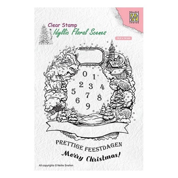 Tampon transparent clear stamp scrapbooking Nellie's Choice JOYEUX NOEL 020 - Photo n°1