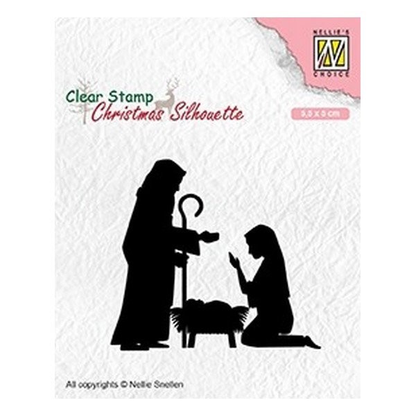 Tampon transparent clear stamp scrapbooking Nellie's Choice NATIVITE 007 - Photo n°1