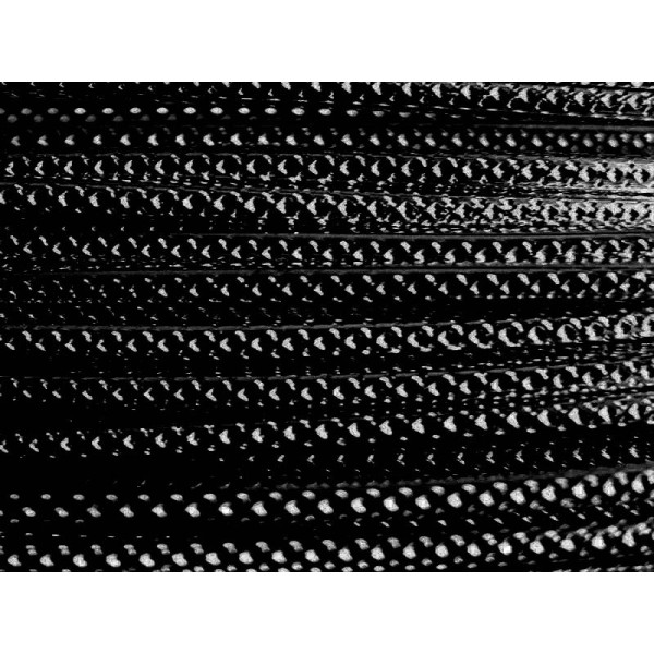 1 Mètre fil aluminium strié noir 2mm Oasis ® - Photo n°1