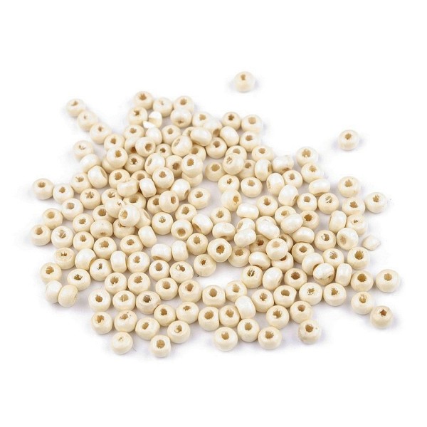 20g de 3 Perles en Bois de Bouleau Ø 5mm 2e Qualité, Perle de Gros, Perle de Fournitures, de Perles - Photo n°1