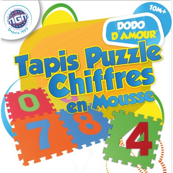Tapis puzzle mousse 10 chiffres détachables - Photo n°1
