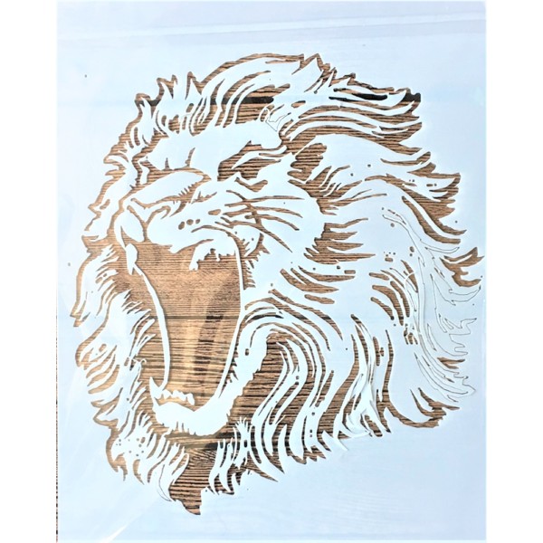 POCHOIR PLASTIQUE 26*18cm : lion - Photo n°1