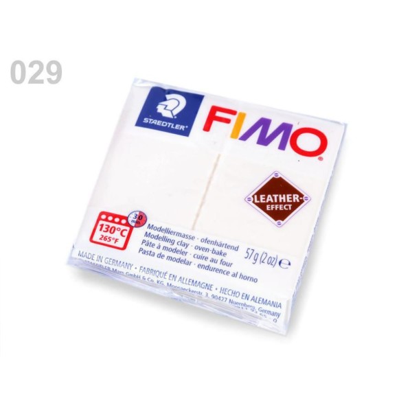 1pc Blanc FIMO pâte à modeler 57 octies, Effet Cuir, -, de l'Artisanat et Loisirs - Photo n°1