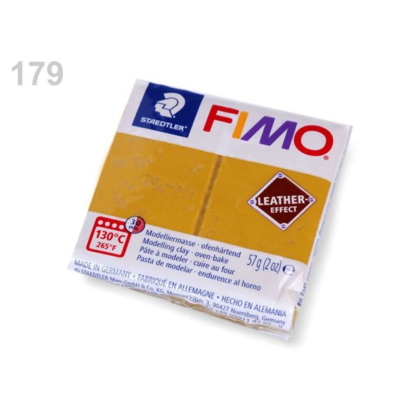 1pc 179 Moutarde FIMO pâte à modeler 57 octies, Effet Cuir, -, de l'Artisanat et Loisirs - Photo n°1