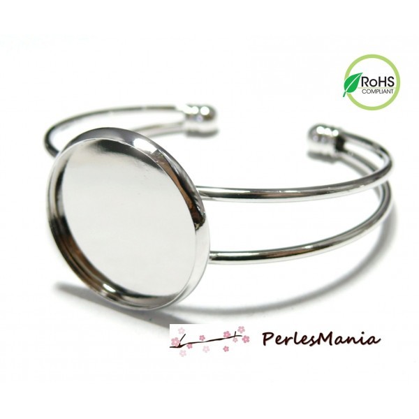 BN1127256 PAX 4 supports de bracelet 25mm couleur Argent Platine - Photo n°1