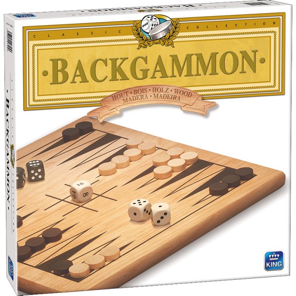 Jeu de backgammon en bois - Photo n°1