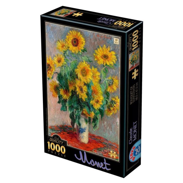 Puzzle 1000 pièces Monet - Bouquet de tournesols - Photo n°1
