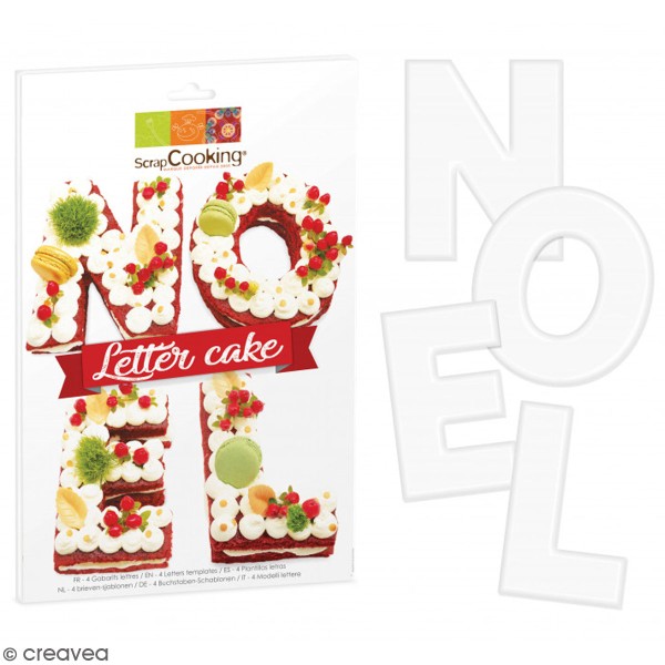 Coffret Letter Cake - Noël - 60 x 19cm - 4 pcs - Photo n°1