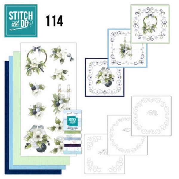 Kit cartes à broder Stitch and do 114 - Blueberry Christmas - Photo n°1