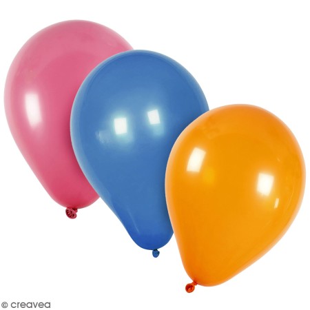Ballons ronds 23 cm - Plusieurs coloris - 10 pcs