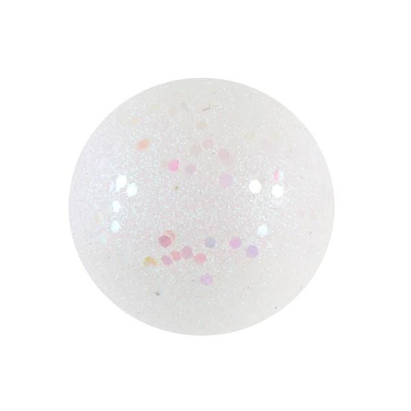 Boules pailletées blanc pur x10 - Photo n°1