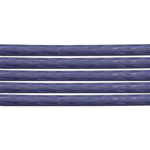 10 Mètres de coton ciré Bleu Gris 1,5 mm - Photo n°1