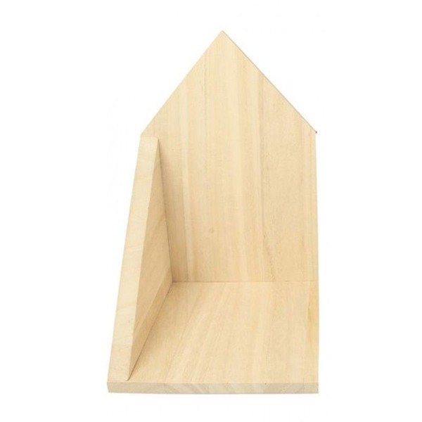 Etagère d'angle en bois 14,7 x 22 x 16 cm - ouverture à droite - Photo n°1
