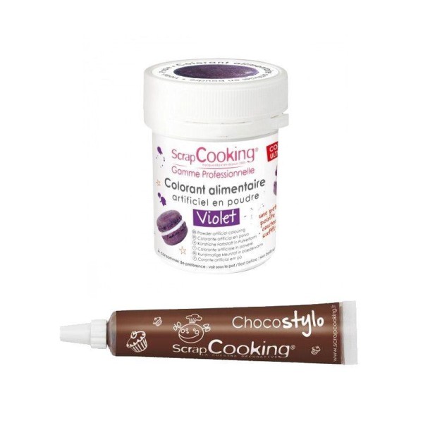 Stylo chocolat + Colorant alimentaire Violet - Photo n°1