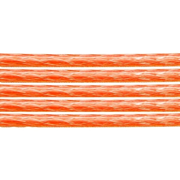 10 Mètres de coton ciré Orange 1,5 mm - Photo n°1