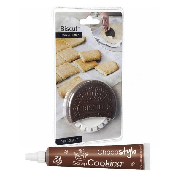 Biscuit Découpoir à biscuits + 1 Stylo chocolat - Photo n°1