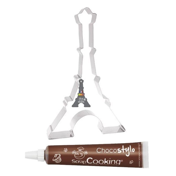 Moule Découpoir XXL Tour Eiffel + 1 Stylo chocolat offert - Photo n°1