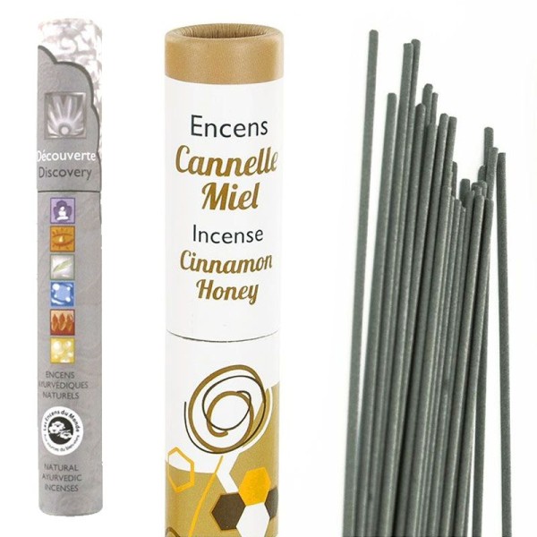 Encens Cannelle-Miel-Fenouil 30 bâtonnets + encens ayurvédique 14 bâtonnets - Photo n°1