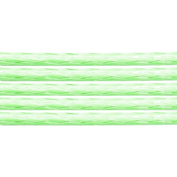 10 Mètres de coton ciré Vert fluo 1 mm - Photo n°1