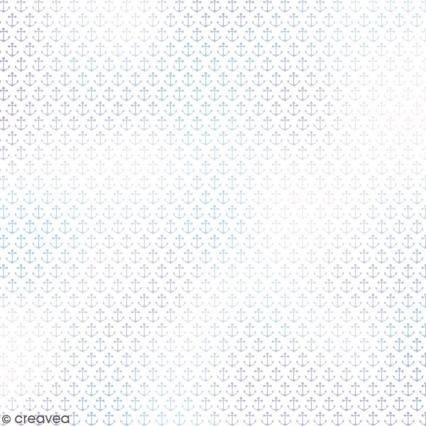 Feuille Calque à motifs - Artemio Deep Sea - Ancres Holographiques - 30,5 x 30,5 cm - 90 gr - Photo n°1