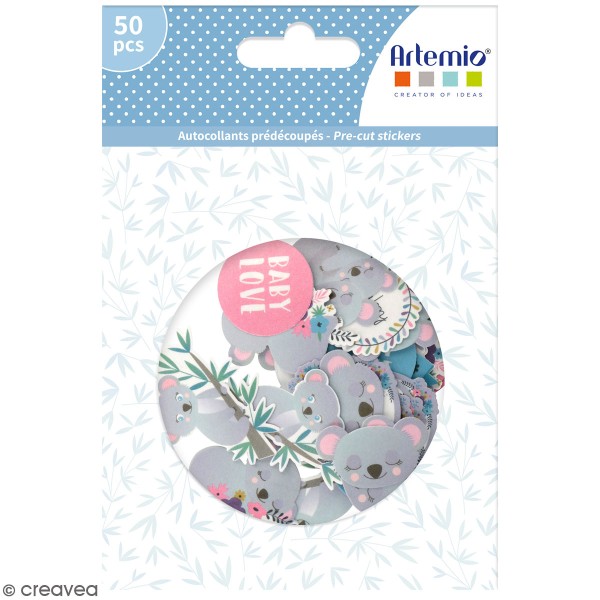 Stickers papier washi - Bébé Koala - 50 pcs - Photo n°1