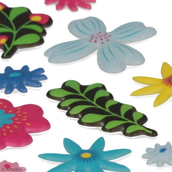 Stickers puffies Viva la Vida Fleurs - 18 autocollants - Photo n°2