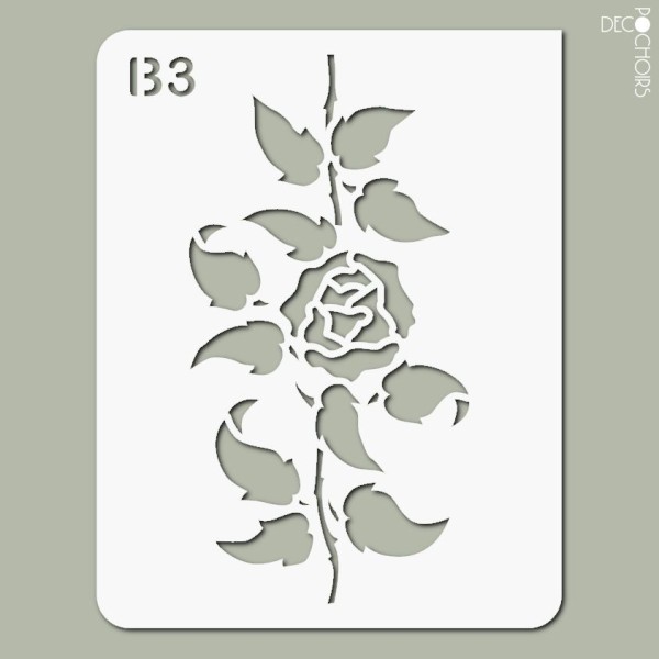 Rose type fleur pochoirs pour la gravure sur verre artisanat hobby présent etch 