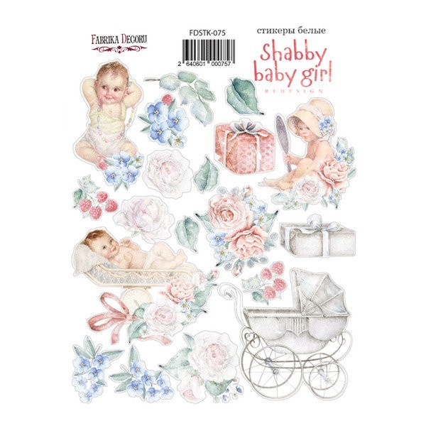 Stickers fantaisies couleur Fabrika Décoru SHABBY BABY GIRL 075 - Photo n°1