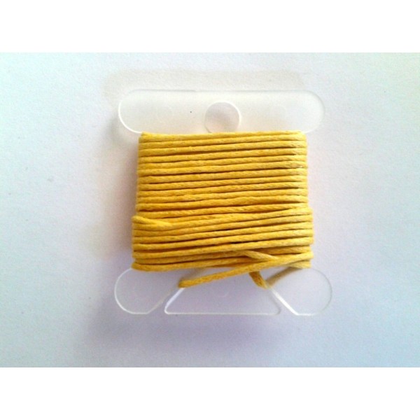 3M fil coton ciré jaune 1mm - macramé , shamballa ... - Photo n°1