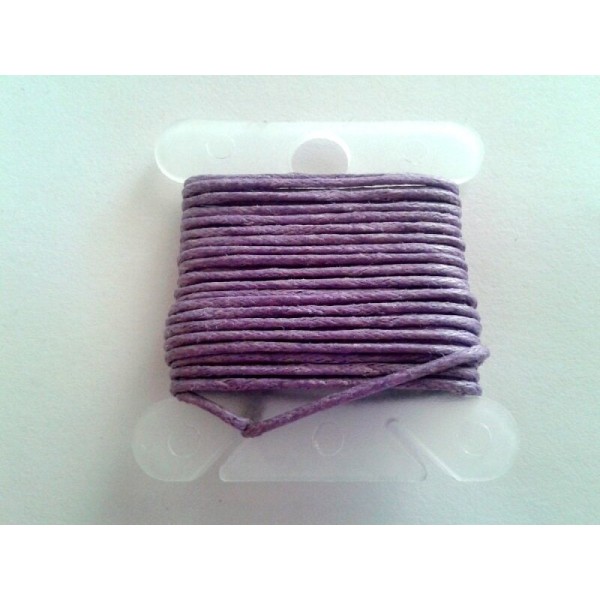 3M fil coton ciré violet clair 1mm - macramé , shamballa ... - Photo n°1