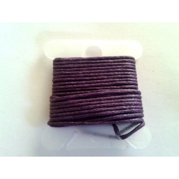3M fil coton ciré violet 1mm - macramé , shamballa ... - Photo n°1